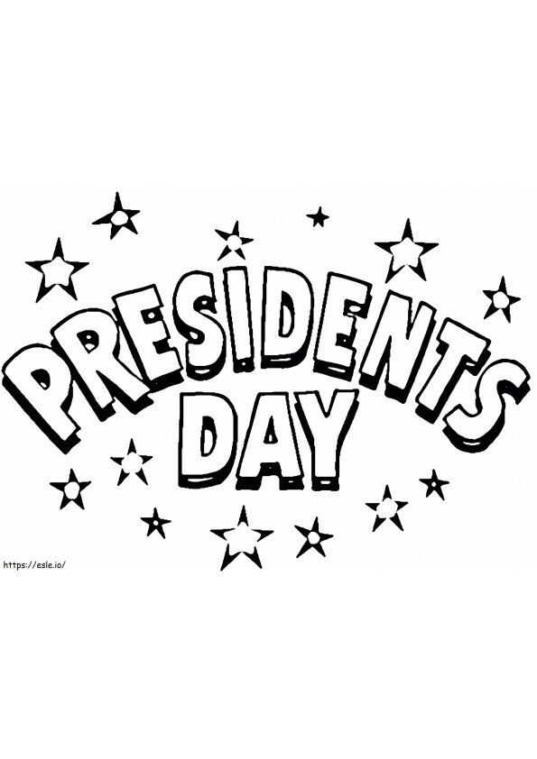 Coloriage Bannière de la journée des présidents à imprimer dessin