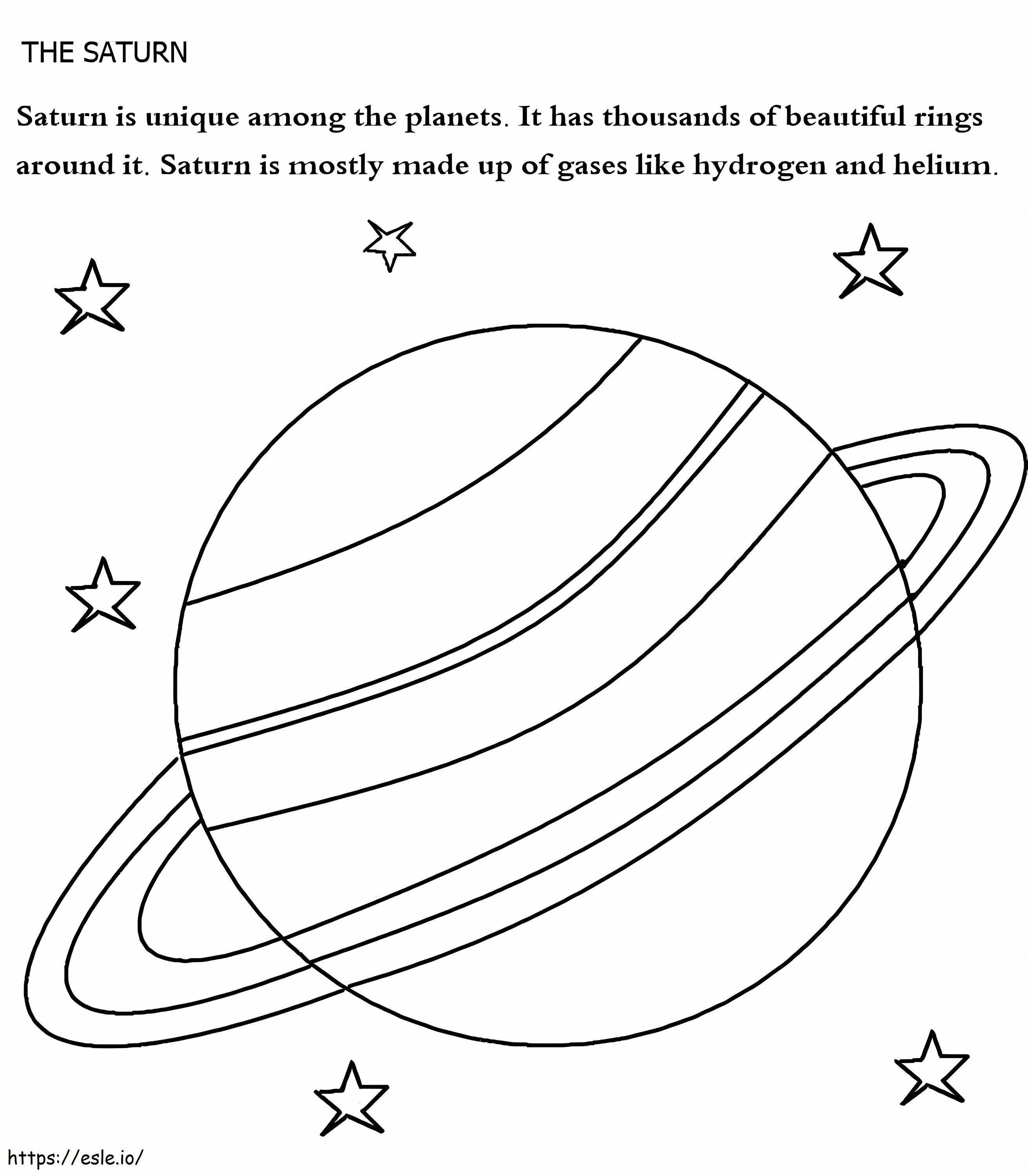 The Saturn coloring page