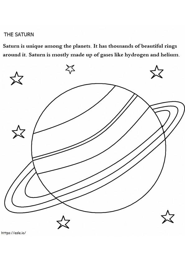De Saturnus kleurplaat