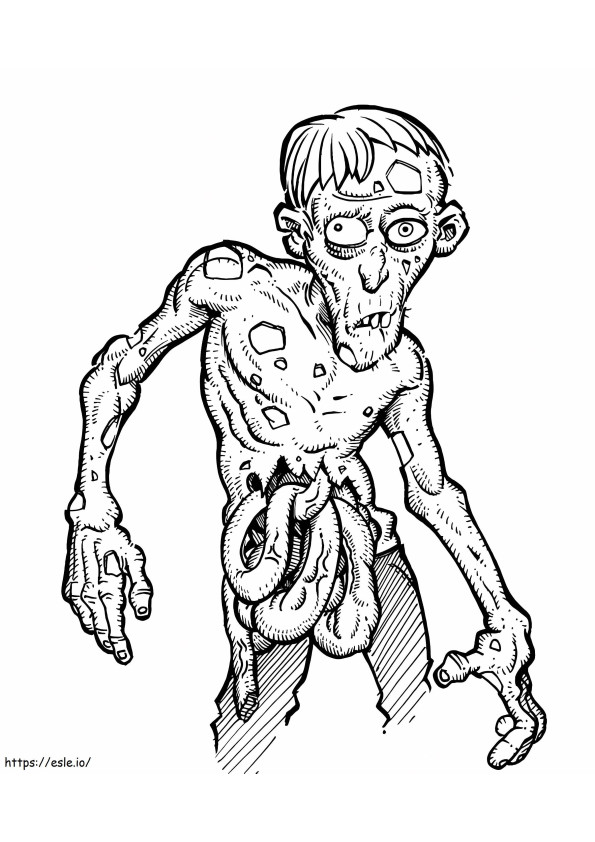 Gross Zombie coloring page