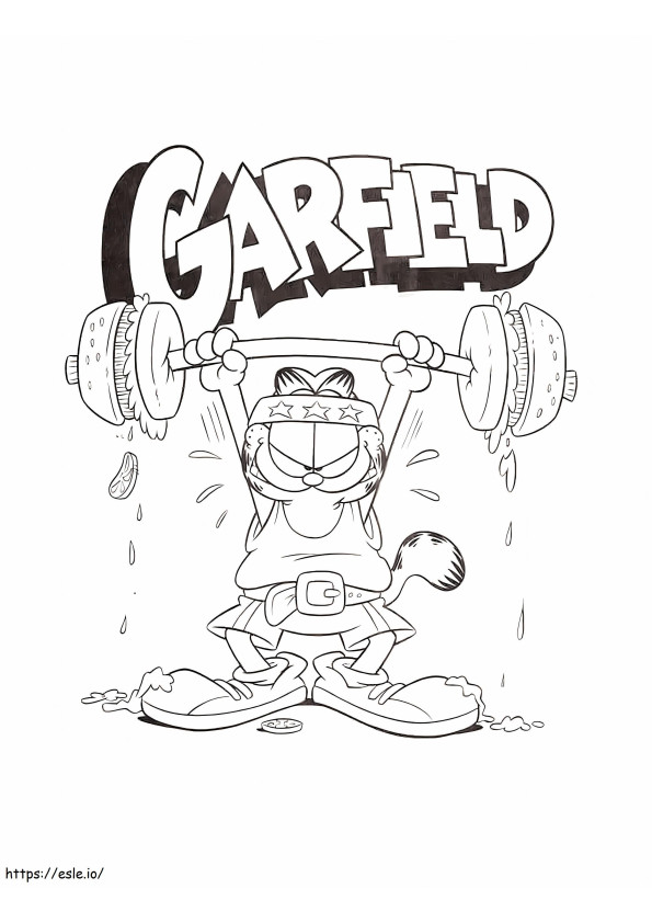 Garfield Fuerte Scaled coloring page
