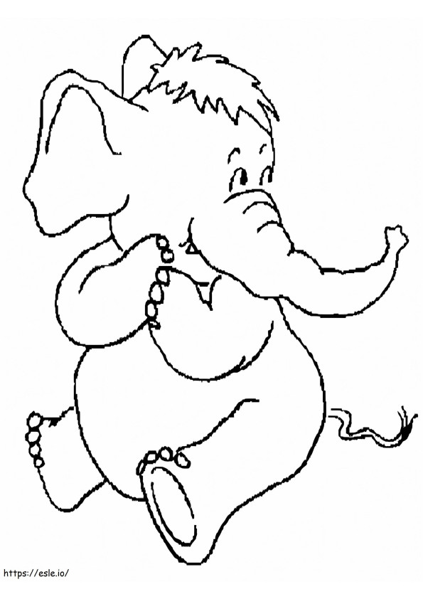 Fun Elephant coloring page