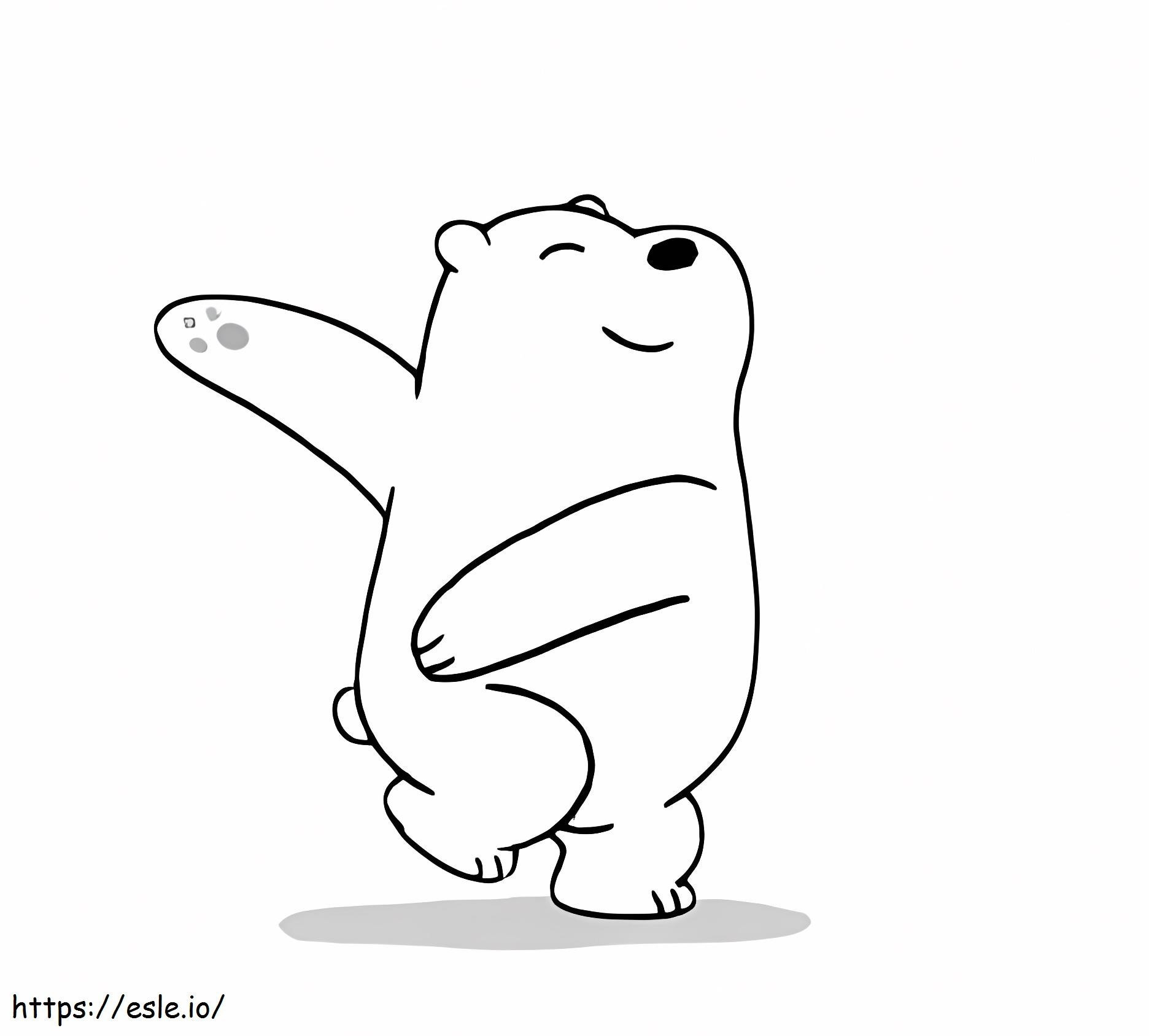 Hymyilevä jääkarhu We Are Bearista värityskuva