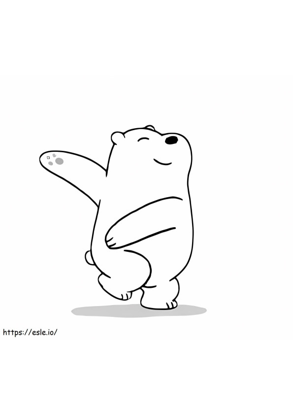 Smiling Ice Bear From We Are Bear coloring page