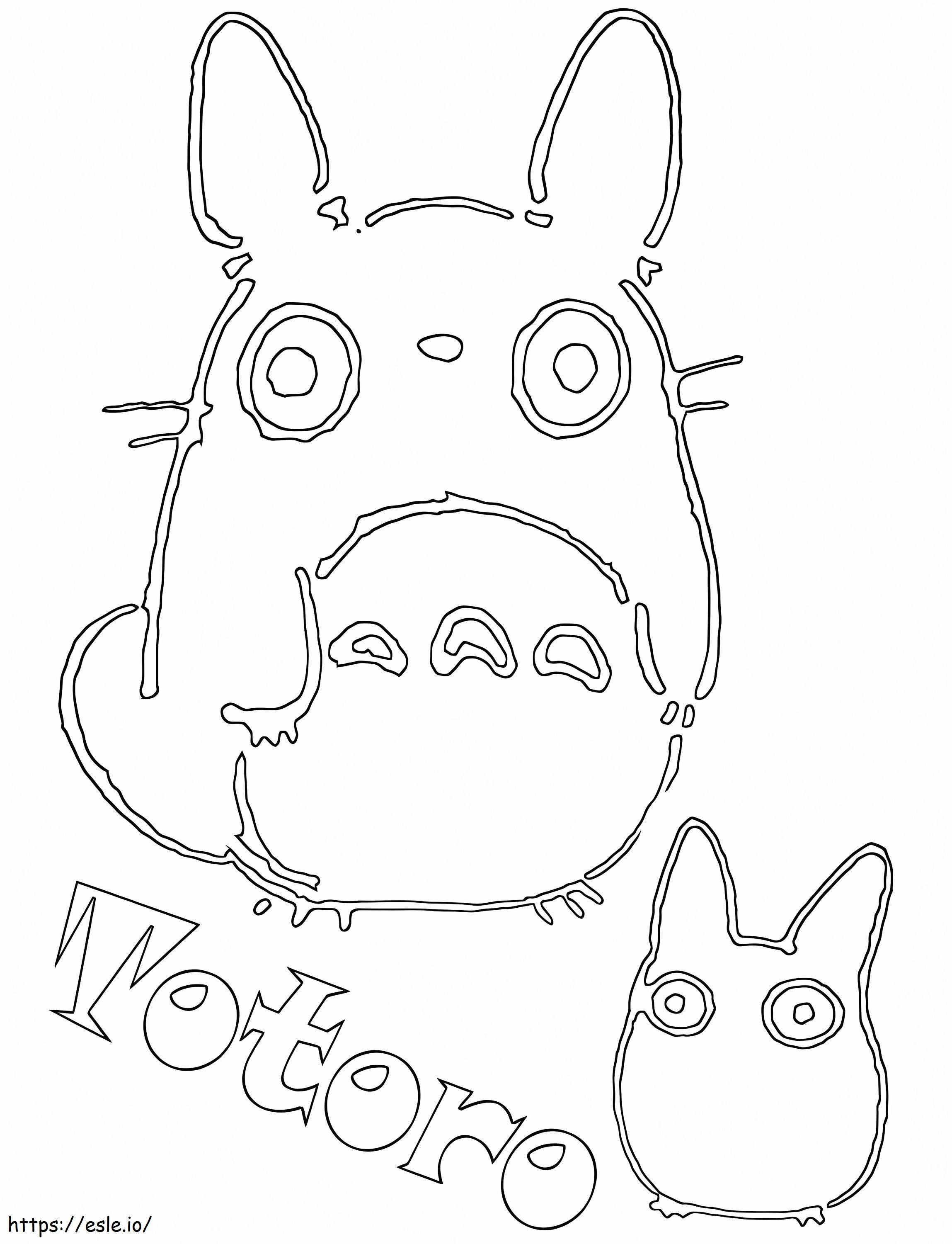 Totoro yang lucu Gambar Mewarnai