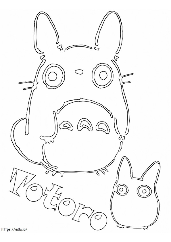 Drăguț Totoro de colorat