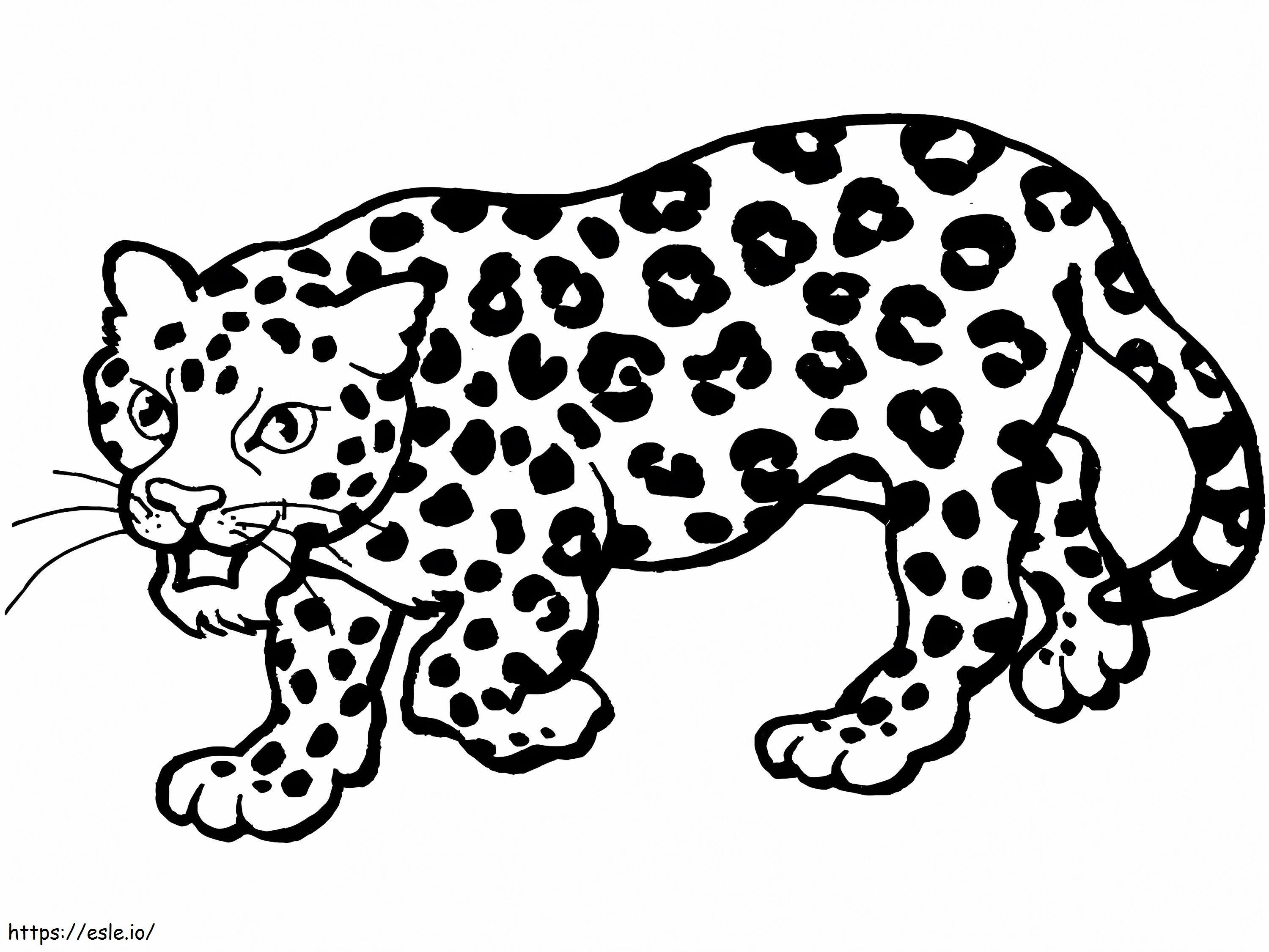 Afdrukbare luipaard kleurplaat kleurplaat