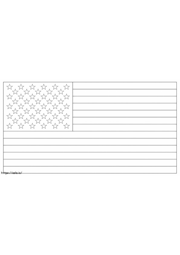 African America Flag coloring page
