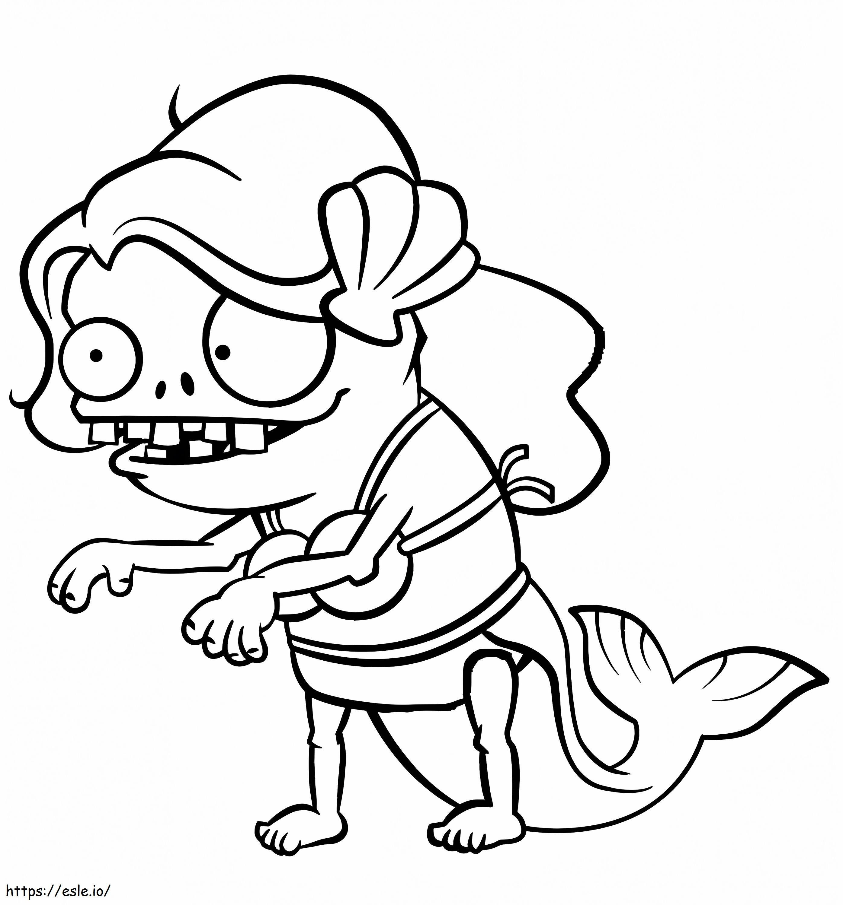 Zombie Siren coloring page