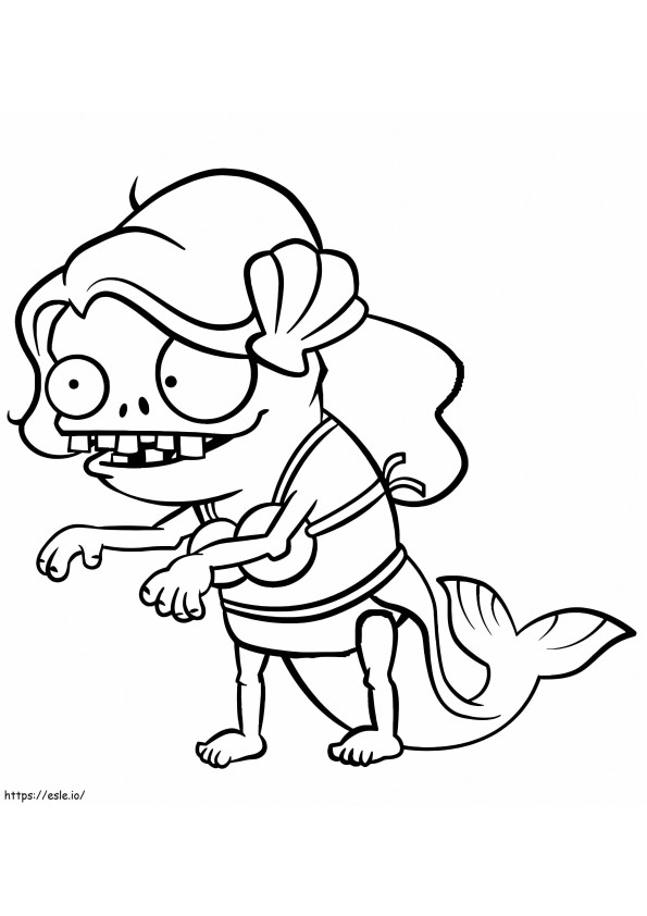 Zombie Siren coloring page