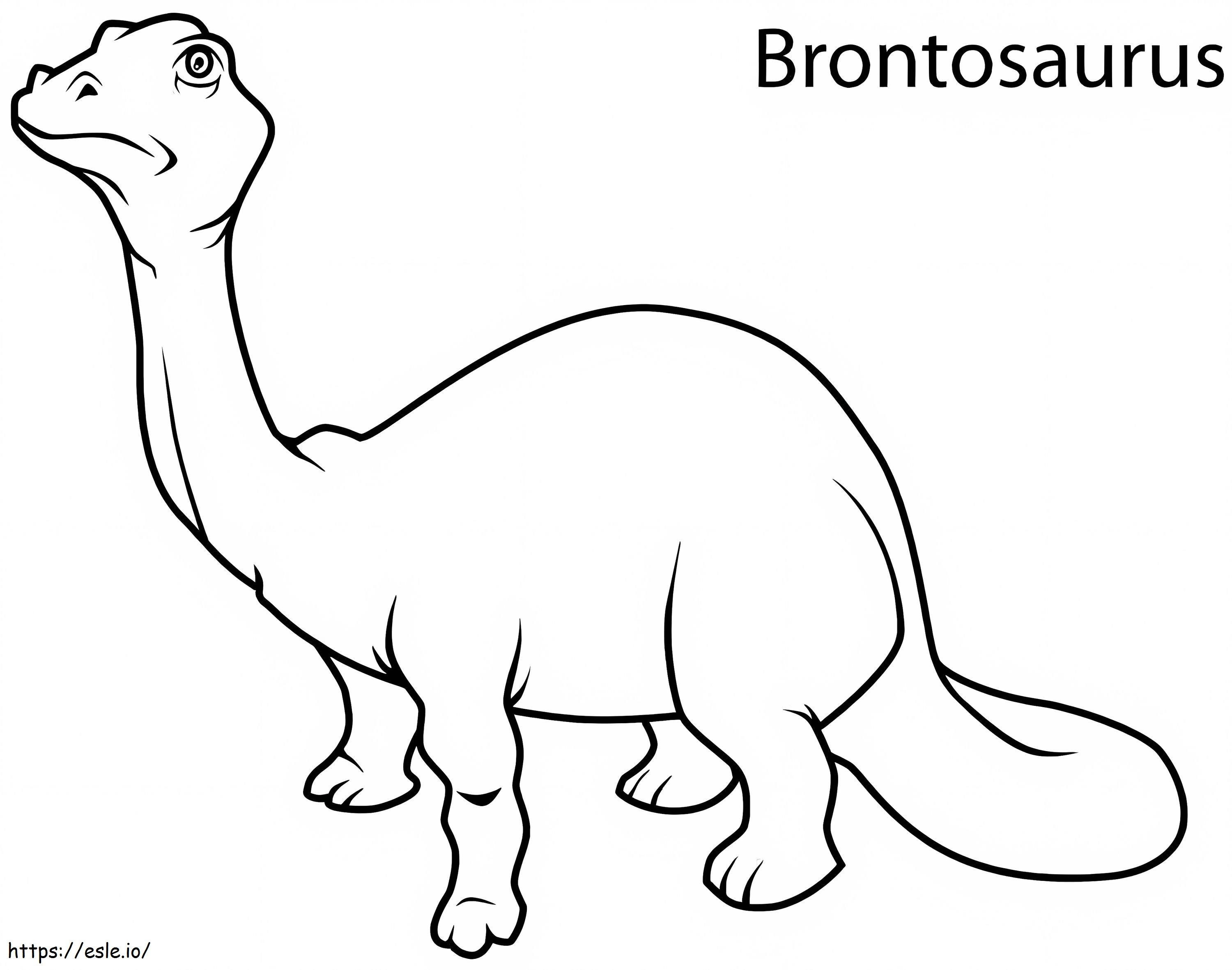 Basis Brontosaurus kleurplaat kleurplaat