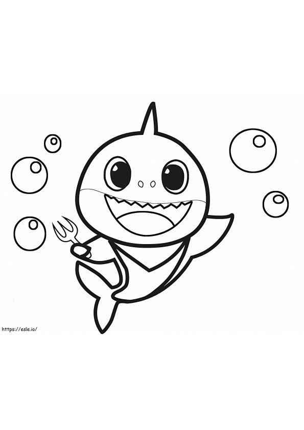 Cute Baby Shark coloring page