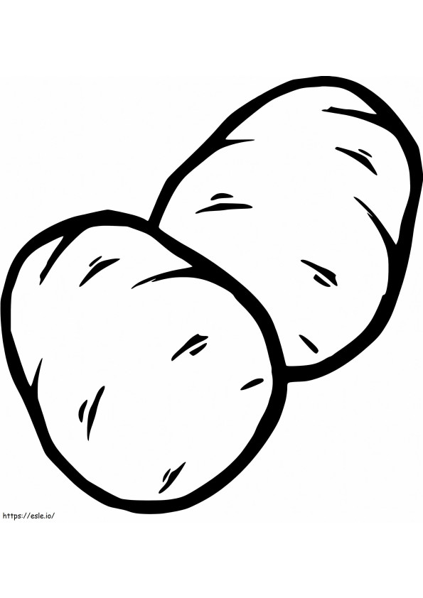 Zwei Kartoffeln ausmalbilder