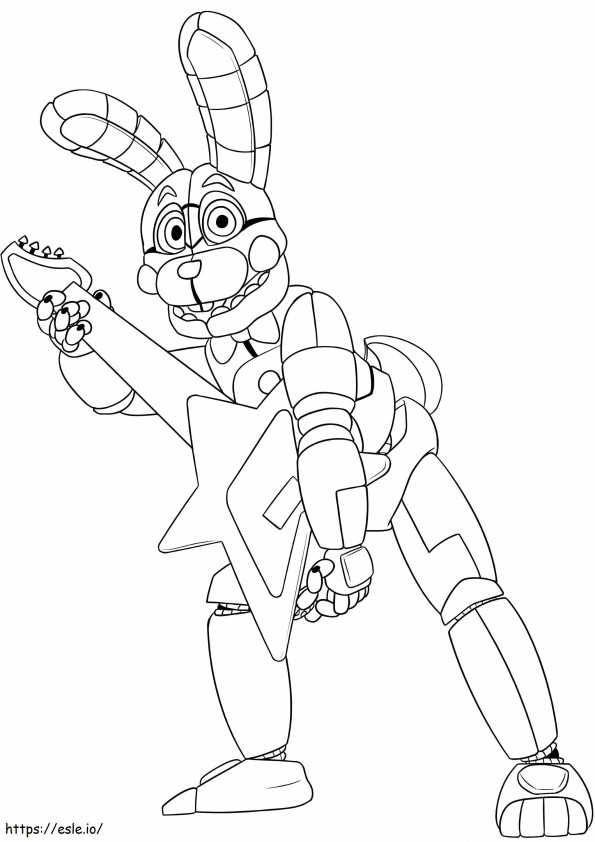 Bonnie Playing Guitar coloring page