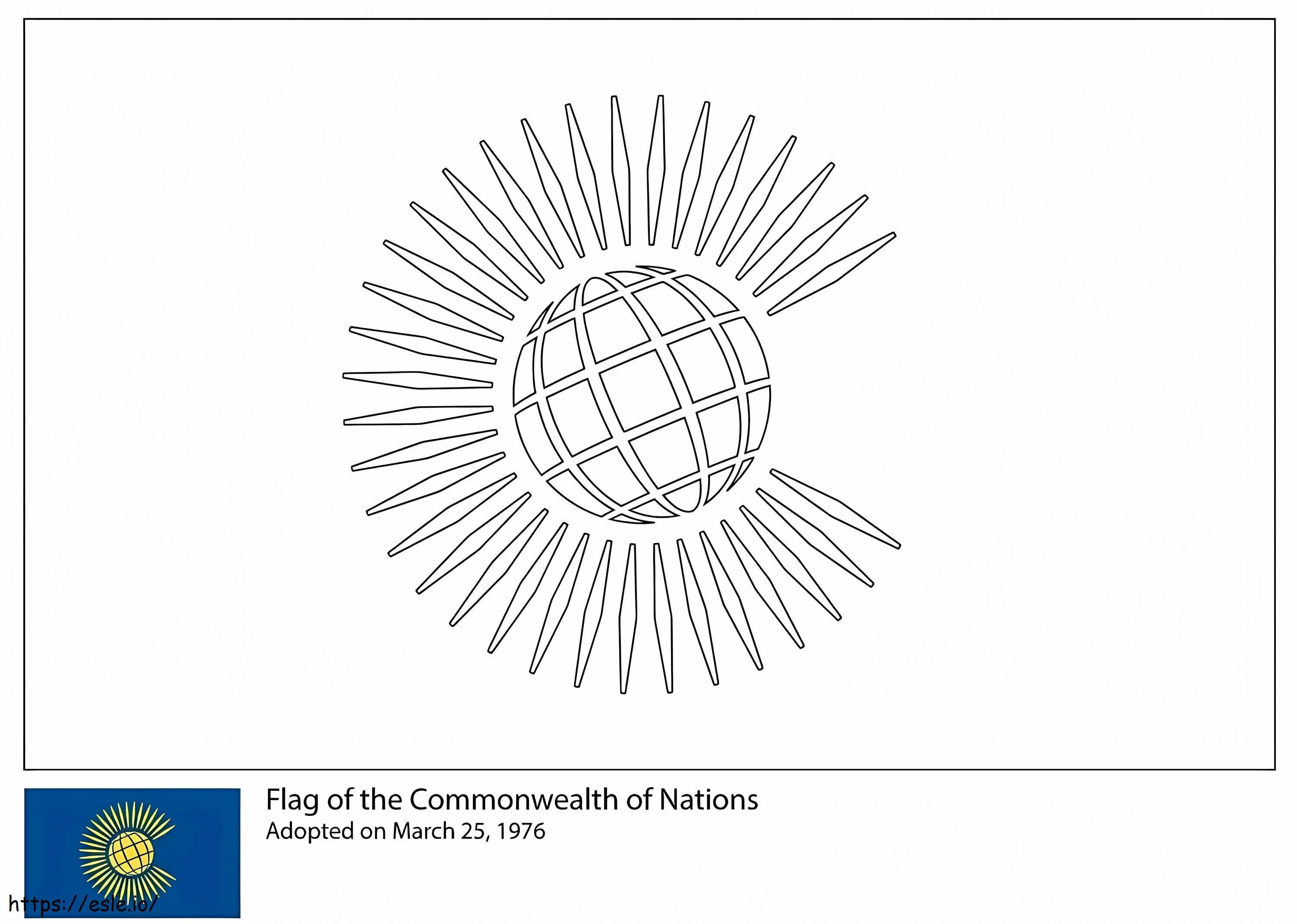 Flaga Wspólnoty Narodów kolorowanka