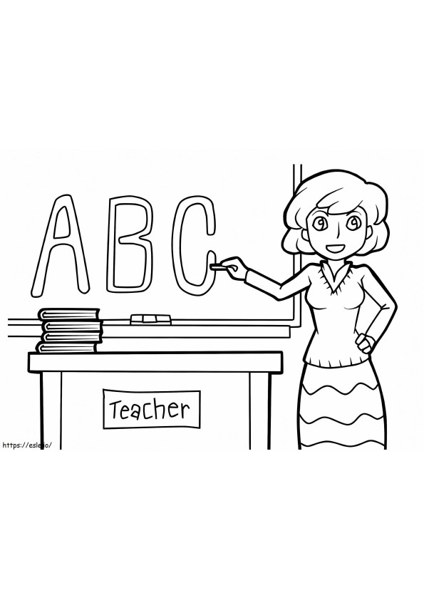 Öğretmen Okulda Öğretim boyama