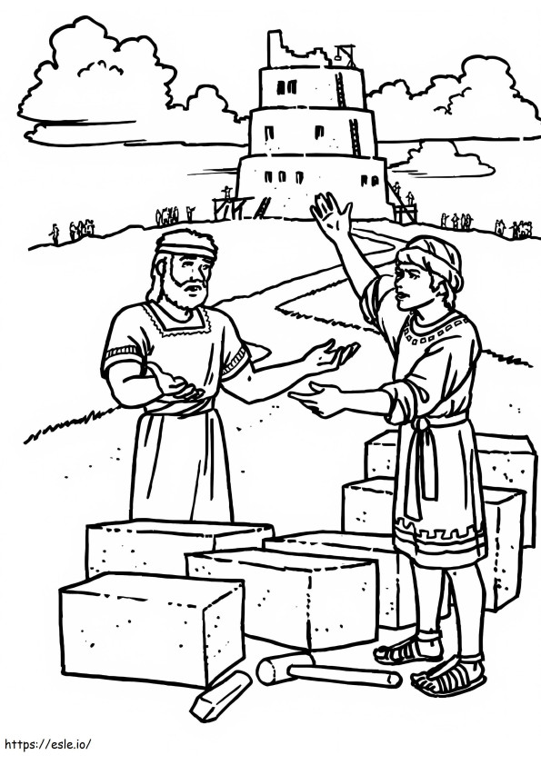 Building Tower Of Babel 1 coloring page