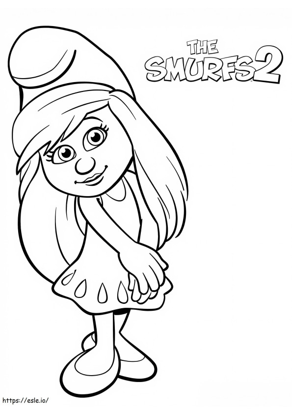 The Smurfette 2 coloring page