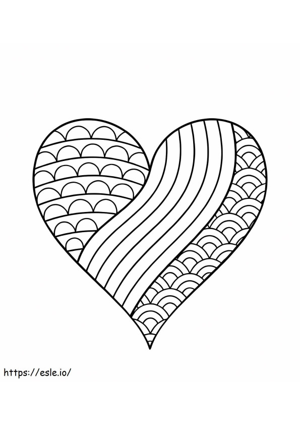 Coloriage Coeur dur à imprimer dessin