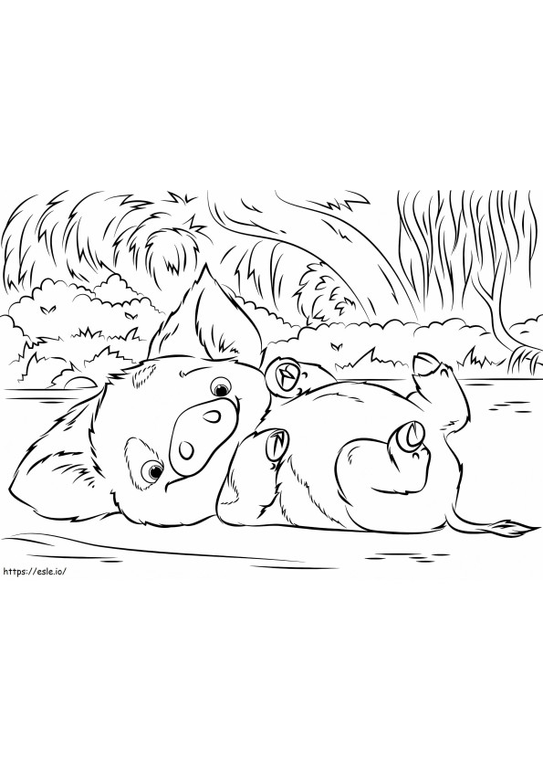 Pua Pig From Moana coloring page