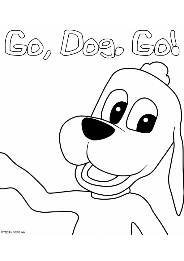 Go Dog Go のタグ バーカー ぬりえ - 塗り絵