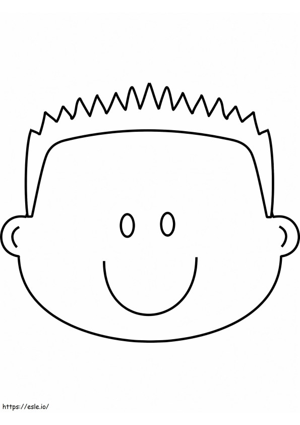 Child Smiley Face coloring page