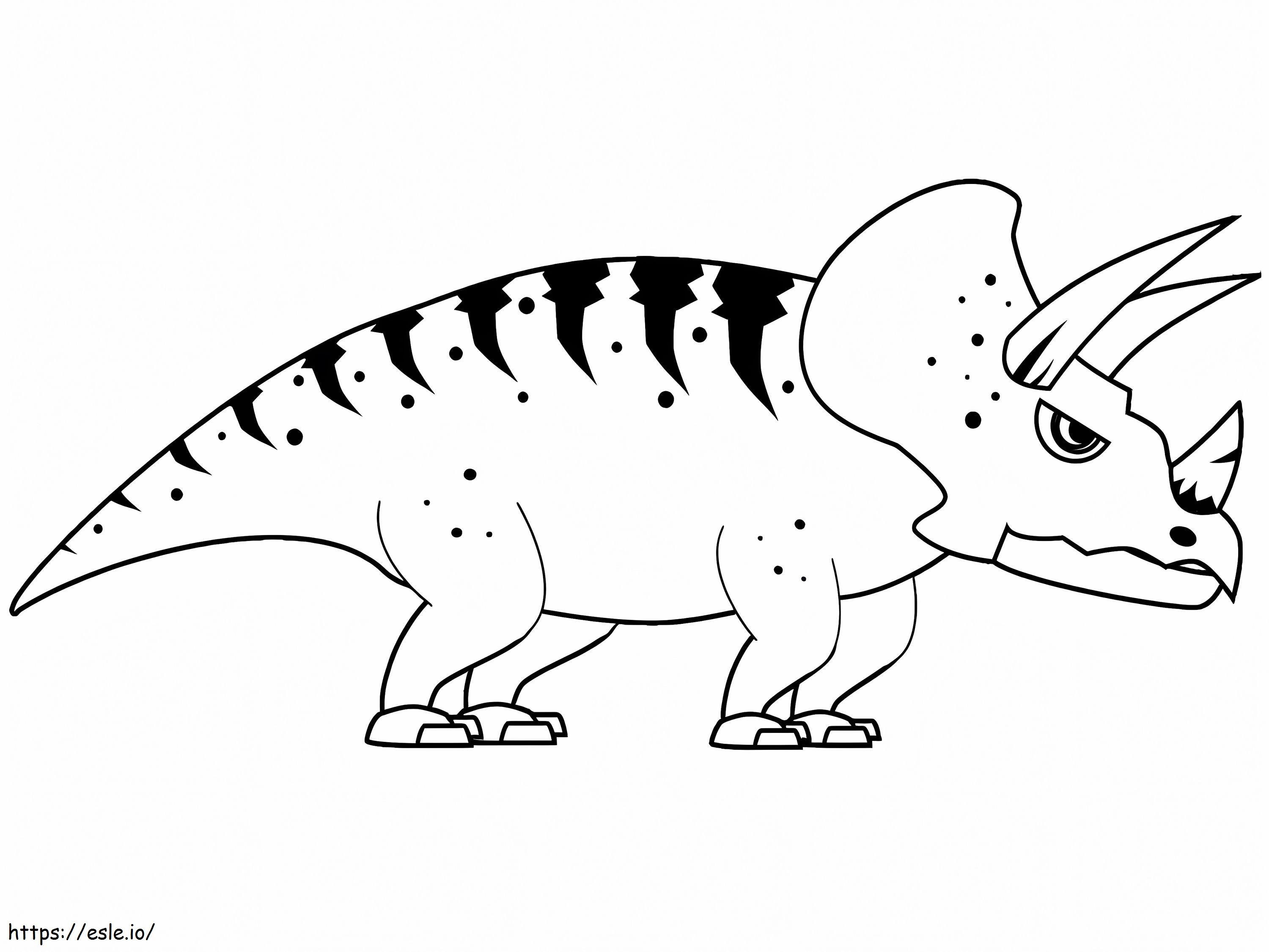 Coloriage Tricératops Coloriage Page 2 à imprimer dessin