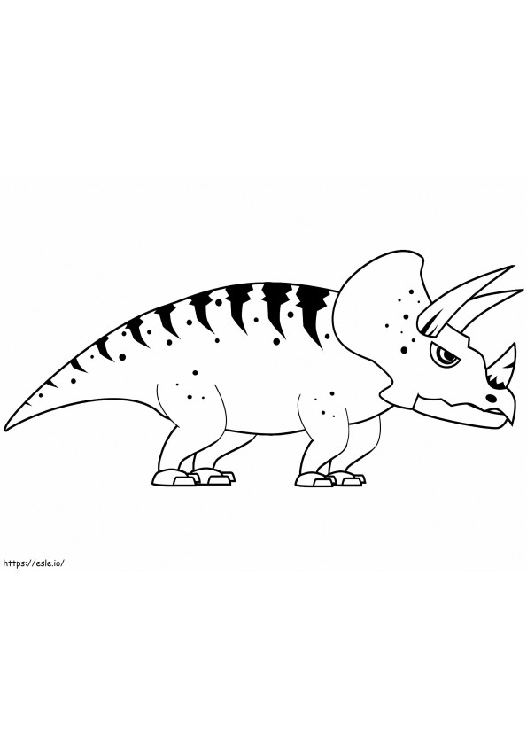 Halaman Mewarnai Triceratops 2 Gambar Mewarnai