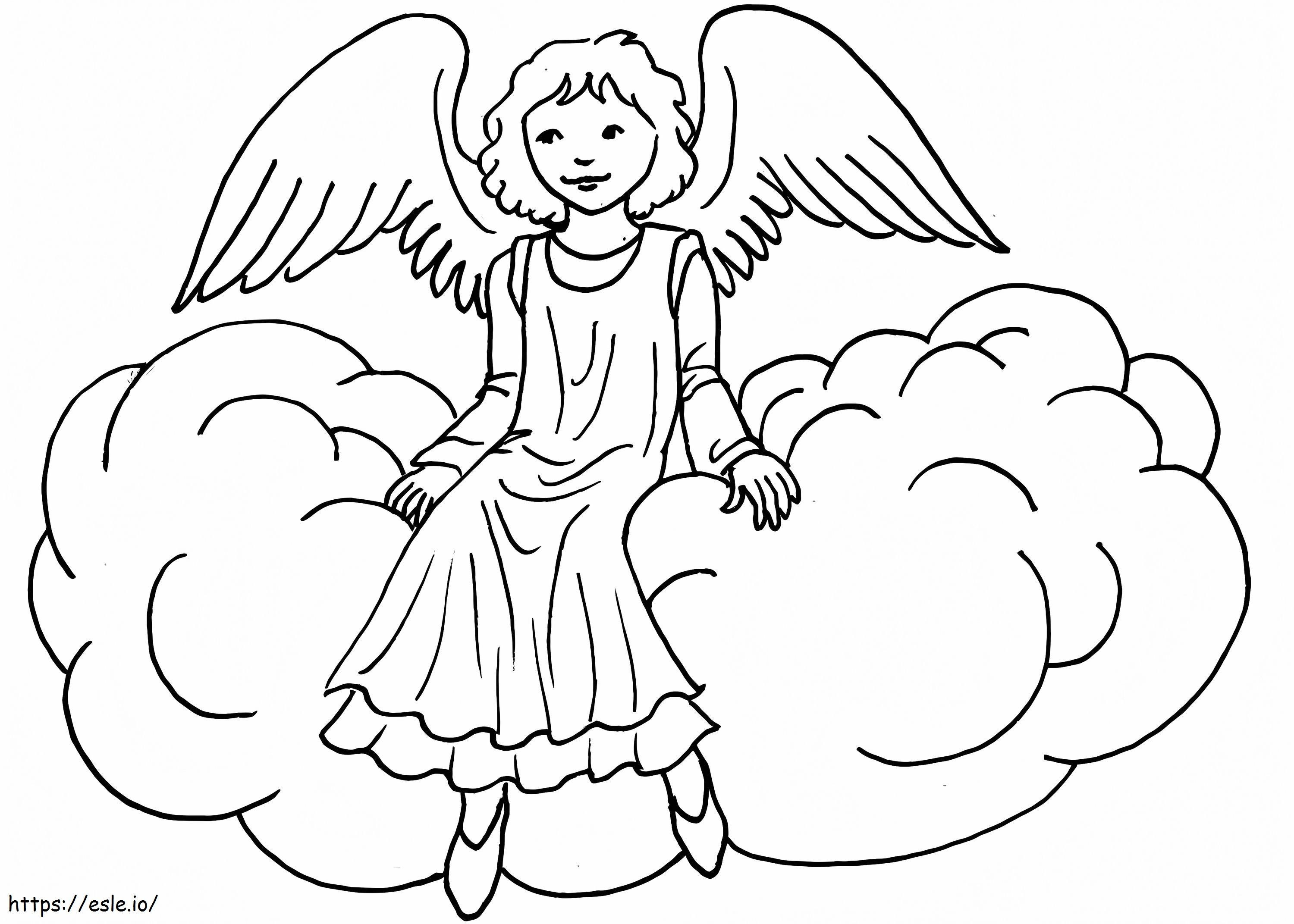 anjo de natal 2 para colorir