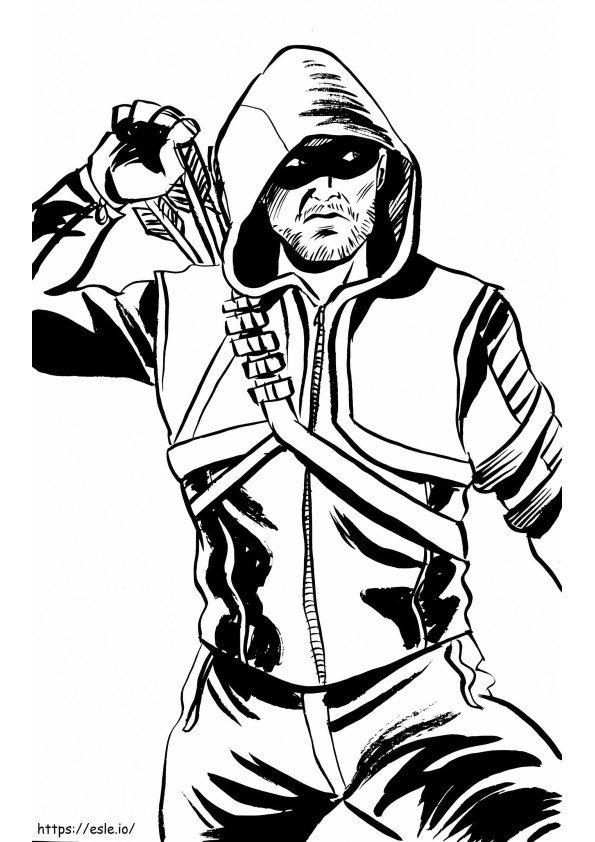 Cool Green Arrow coloring page
