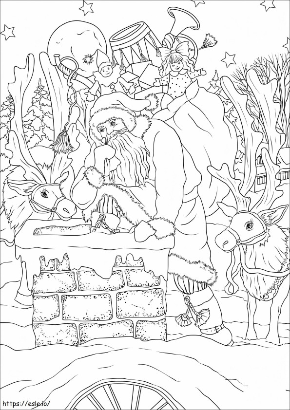 Papai Noel 9 para colorir