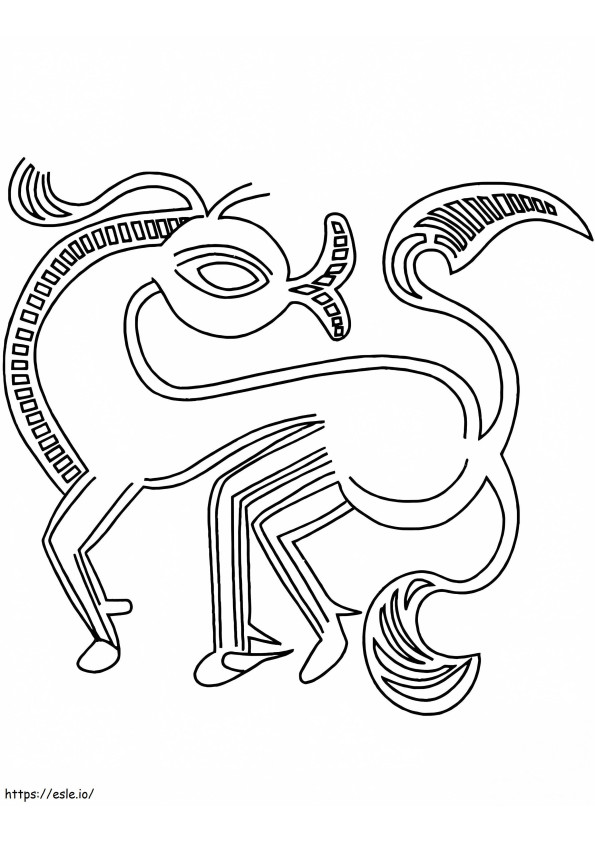 Keltisch paardenontwerp kleurplaat