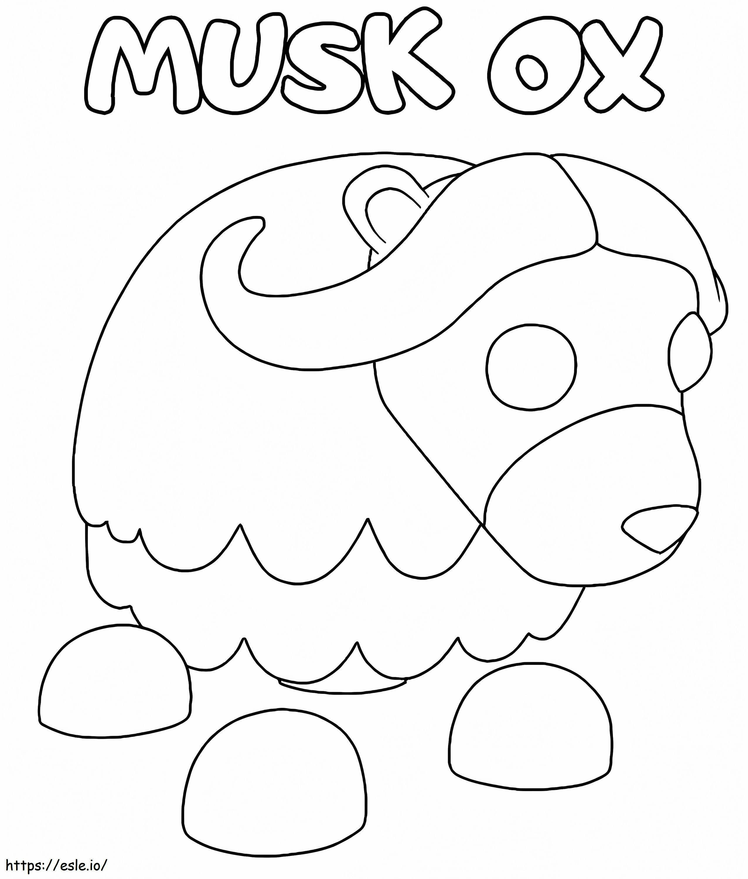 Musk Ox Adopt Me coloring page