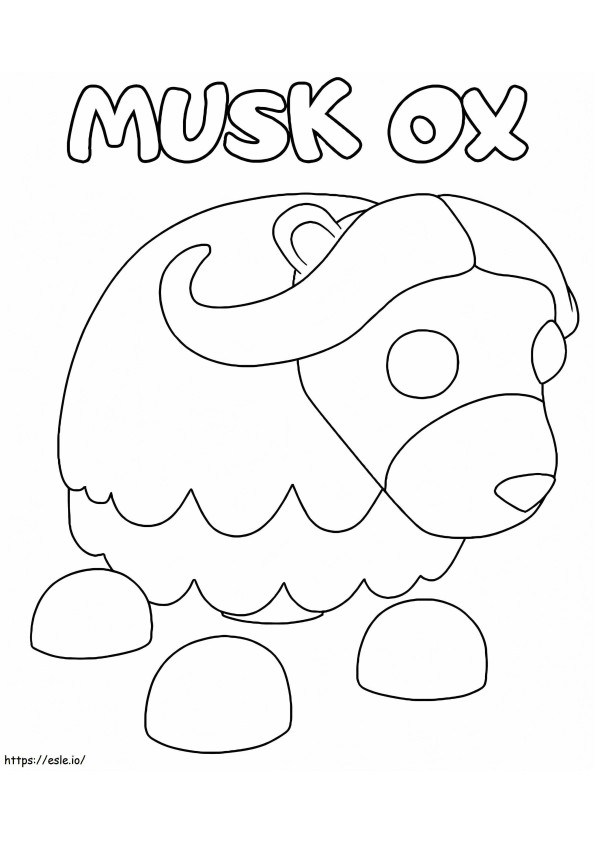 Musk Ox Adopt Me coloring page