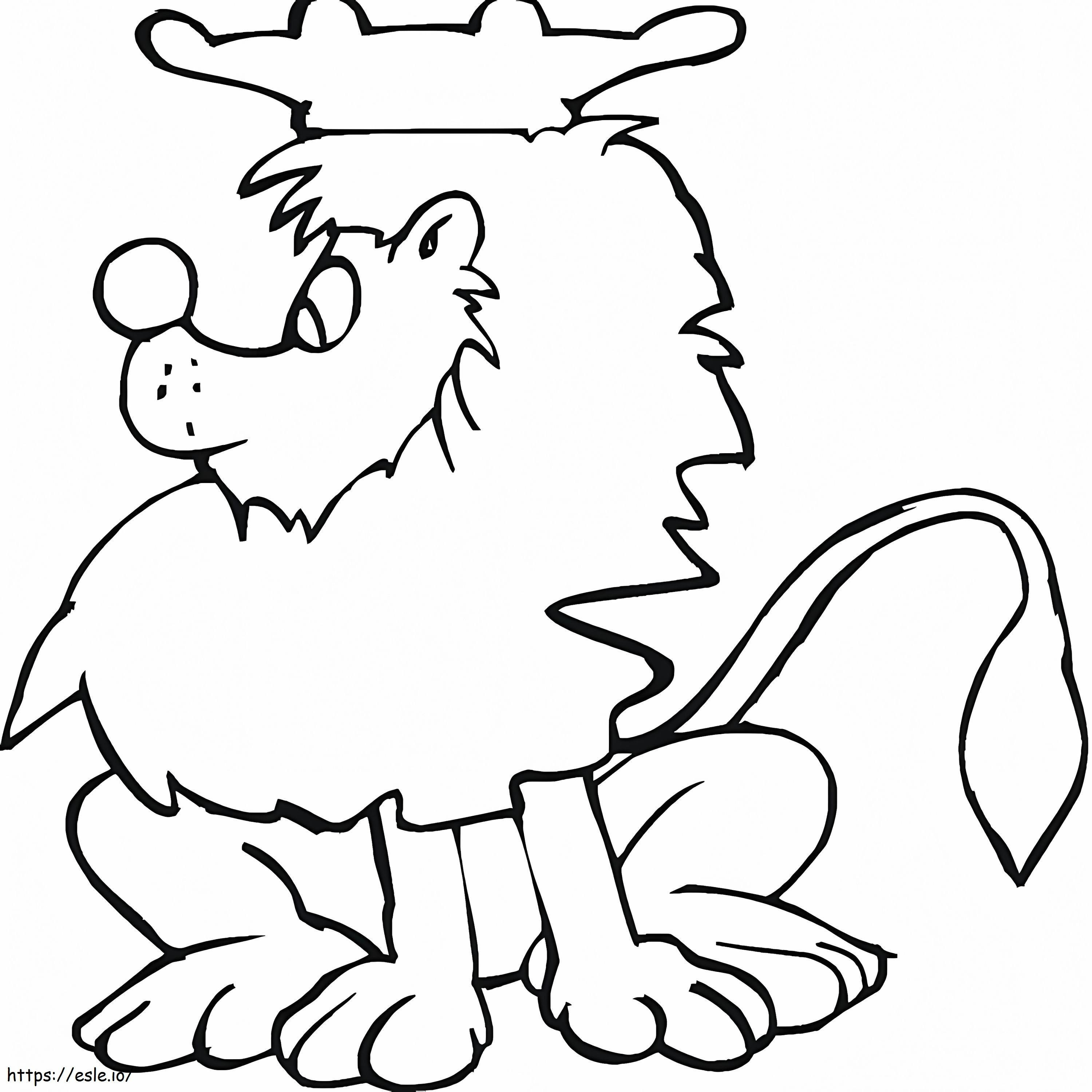 Lion With Crown coloring page