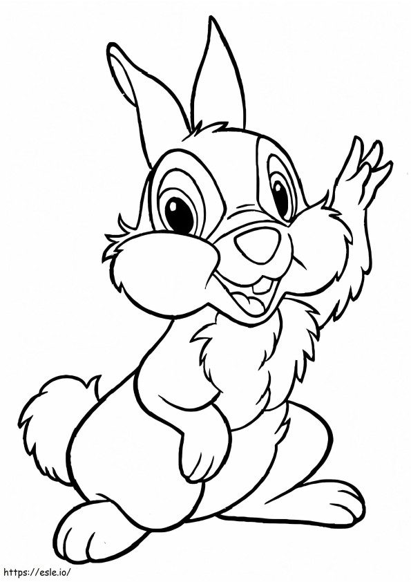 Friendly Thumper coloring page