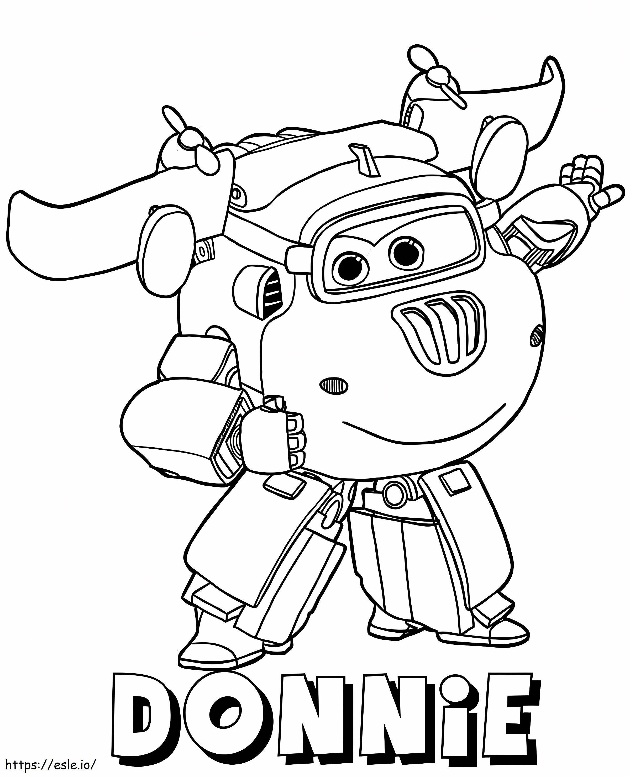 Donnie Super Wings Funny coloring page