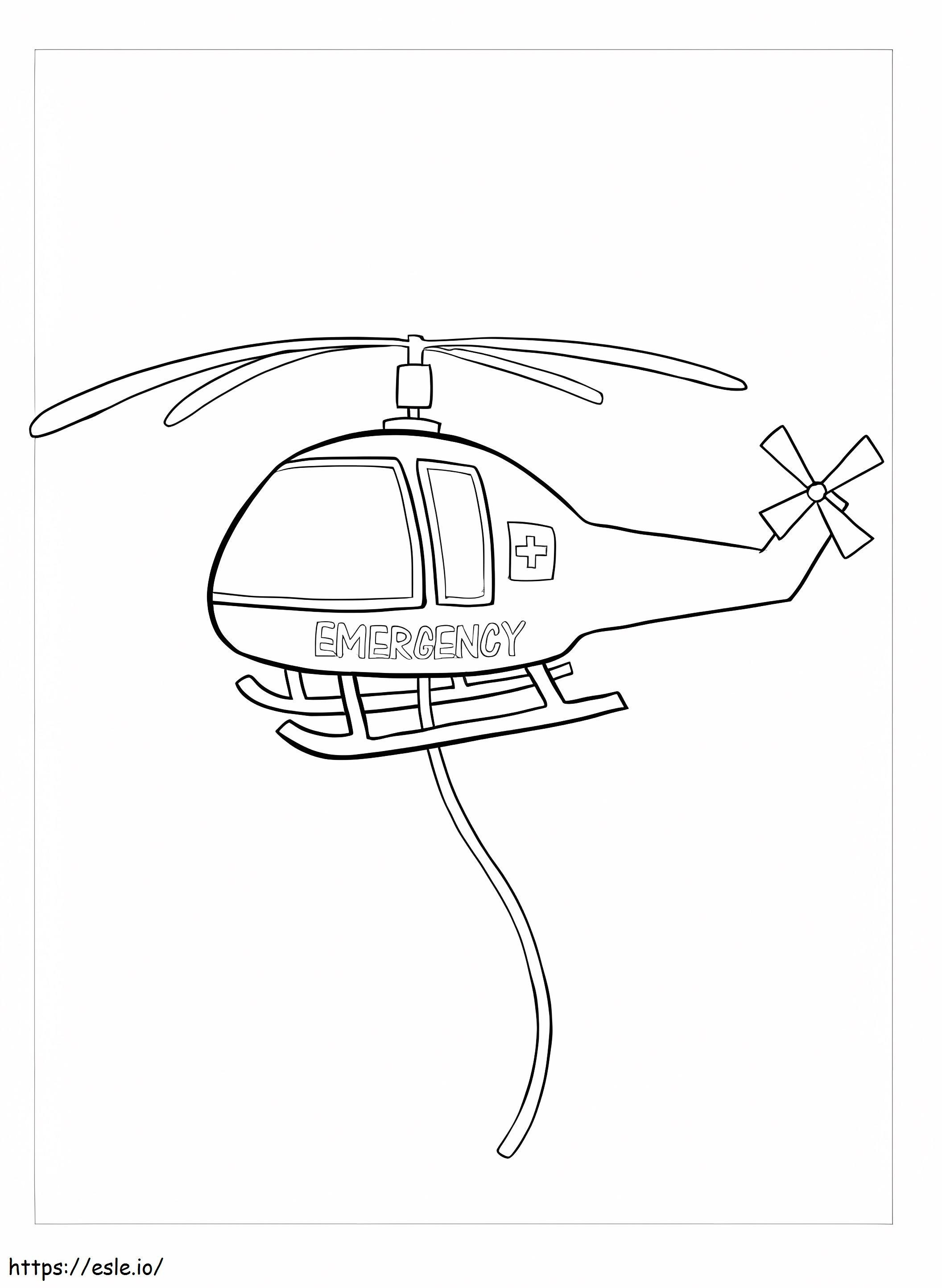 Rescue Helicopter coloring page
