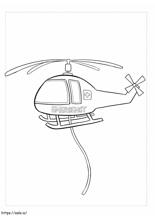 Coloriage Hélicoptère de sauvetage à imprimer dessin