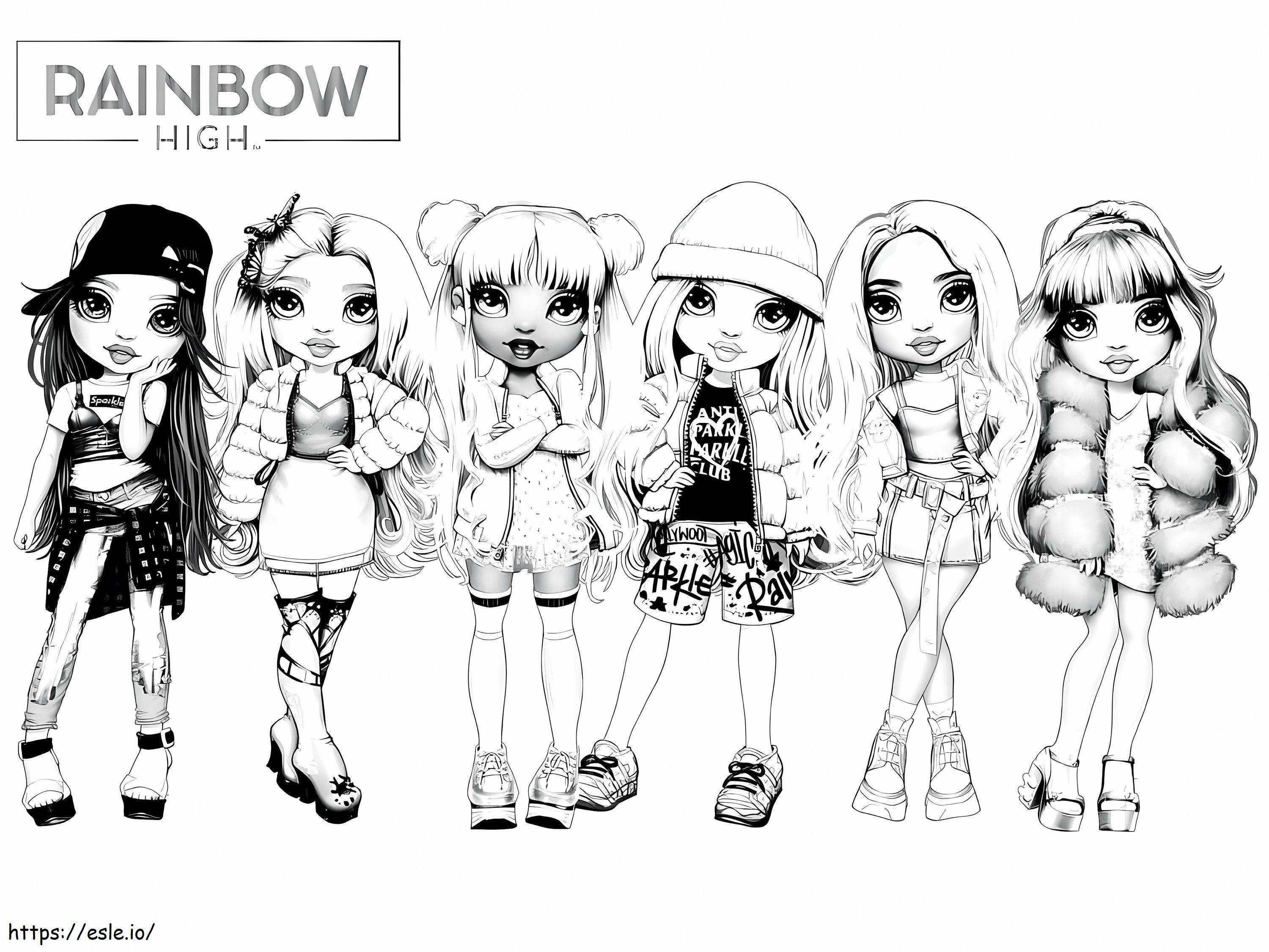 Coloriage S rie 1 Rainbow High Imprimer Dessin