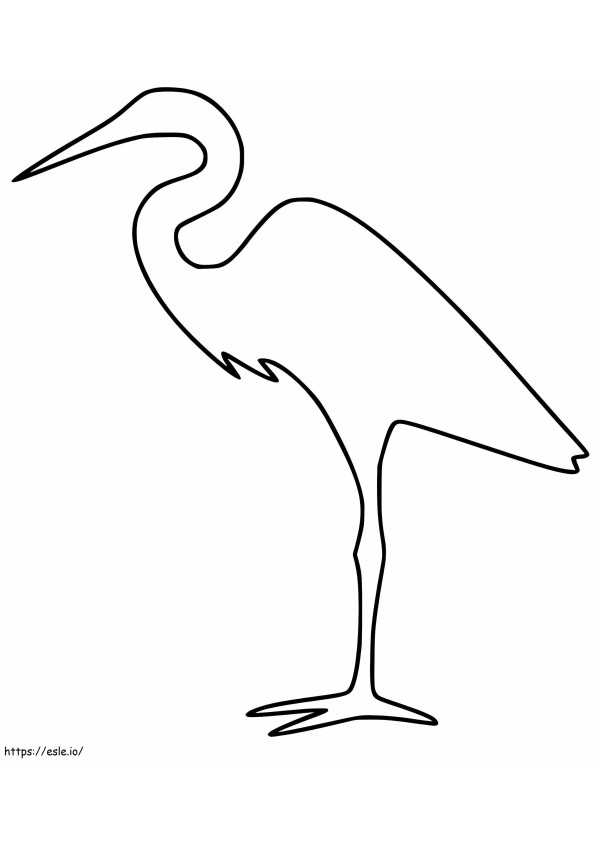 Heron Outline coloring page