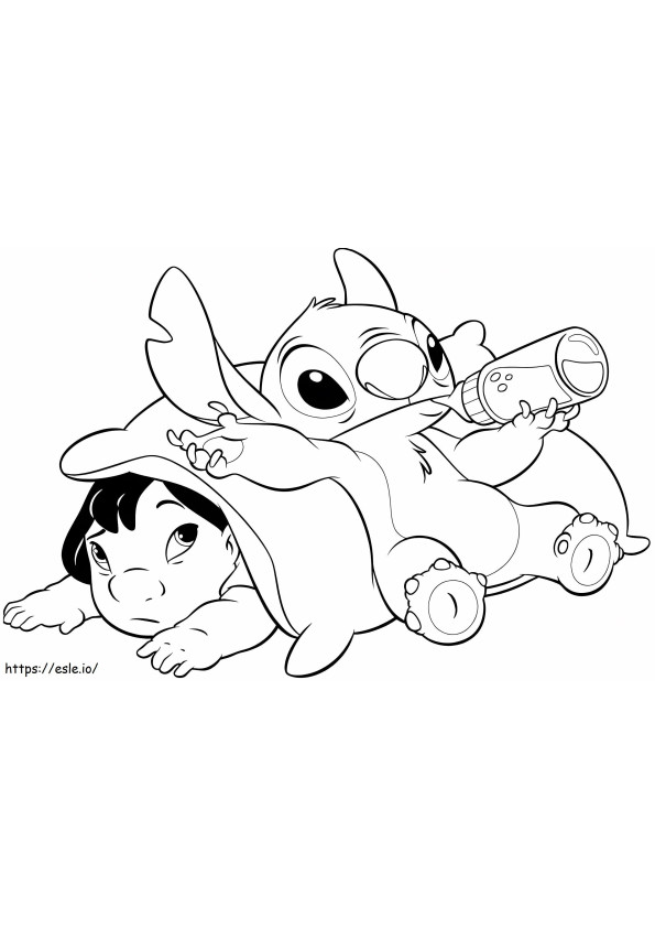 Lilo e Stitch 4 para colorir