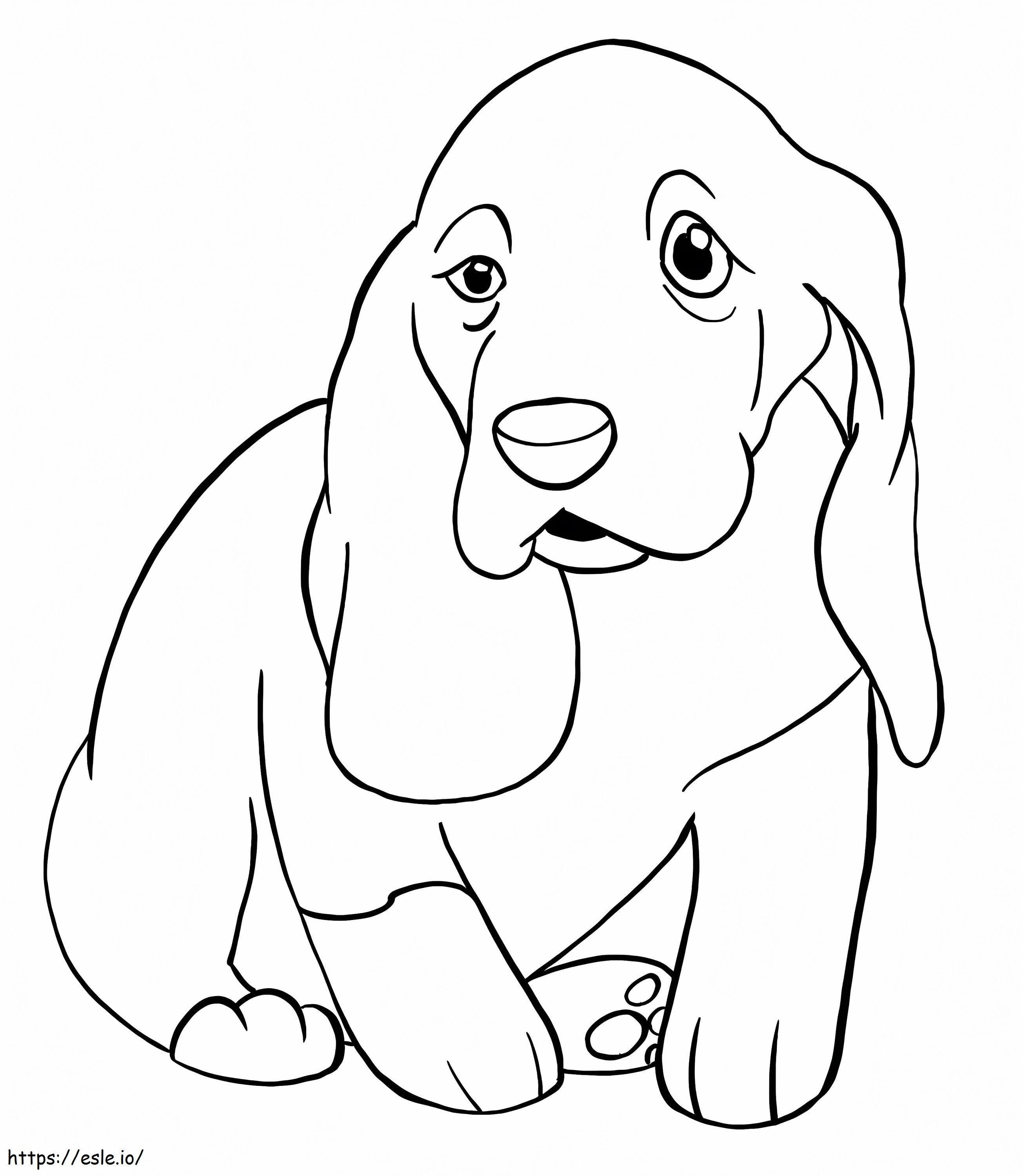 Basset Hound For Kid coloring page