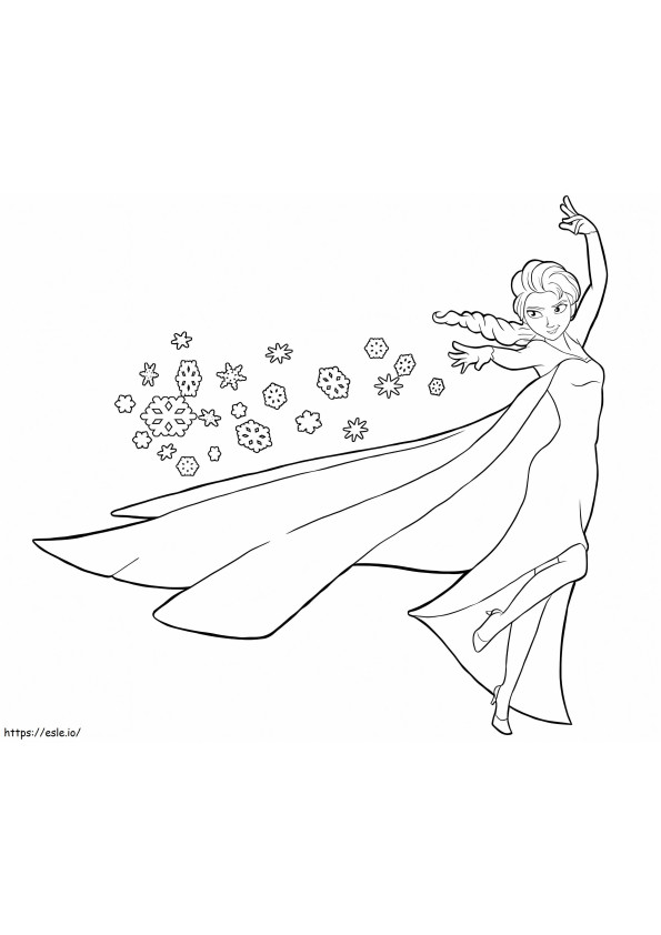 Powerful Elsa coloring page
