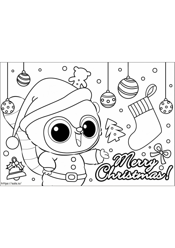 Coloriage Joyeux Noël YooHoo à imprimer dessin