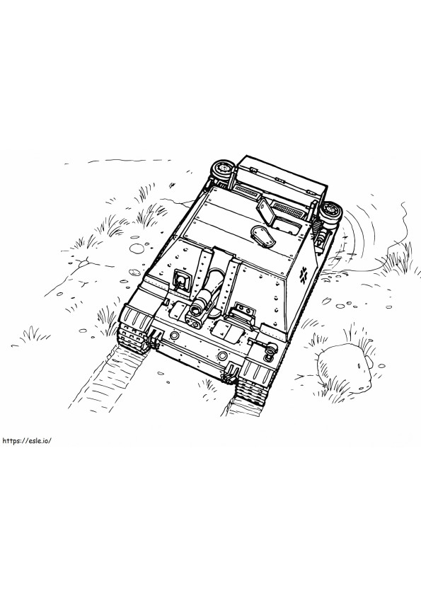 Coloriage Réservoir Sturmpanzer à imprimer dessin
