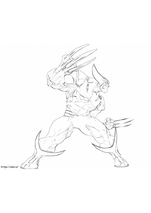Awesome Wolverine coloring page