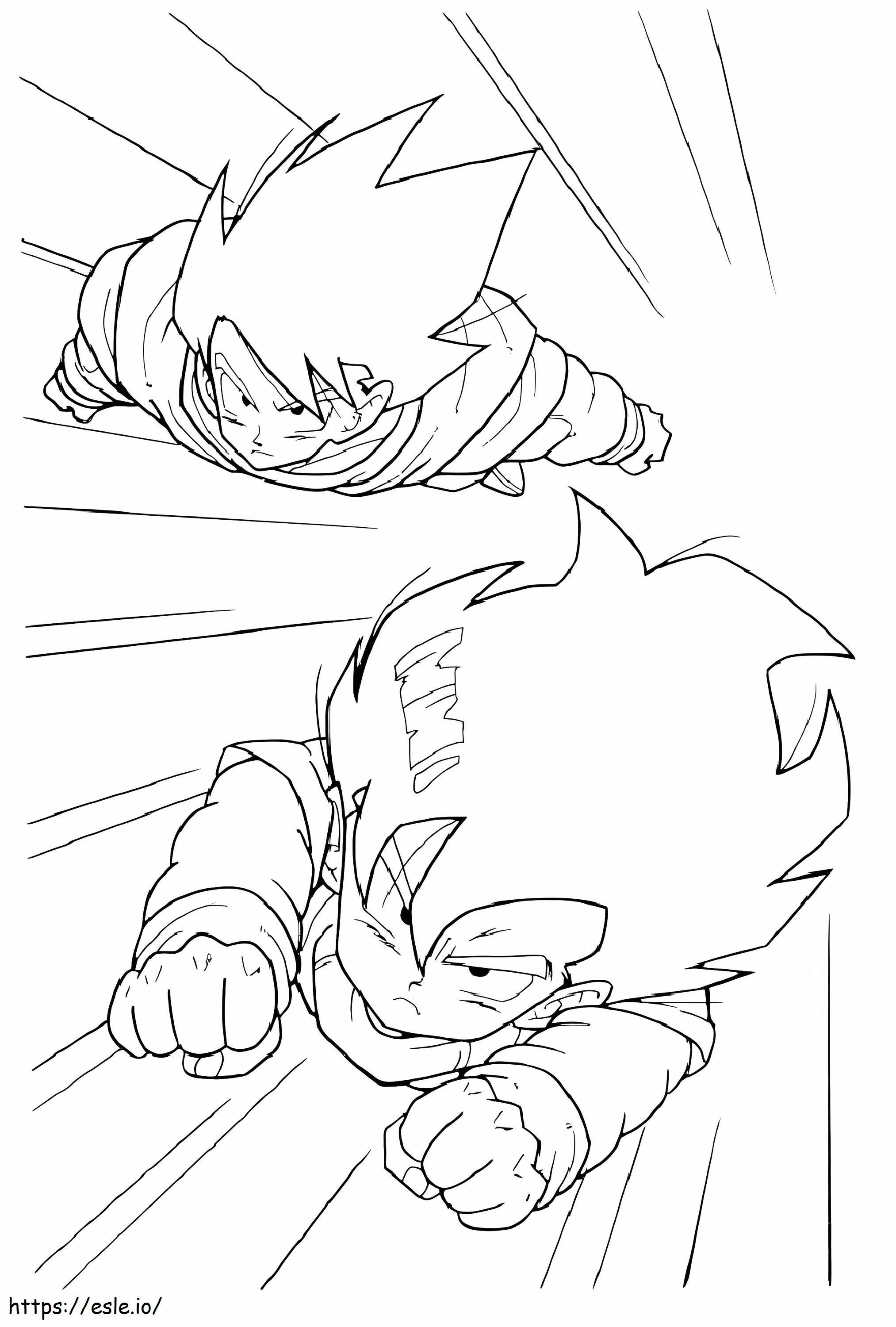 Goku und Gohan Dragon Ball Z ausmalbilder