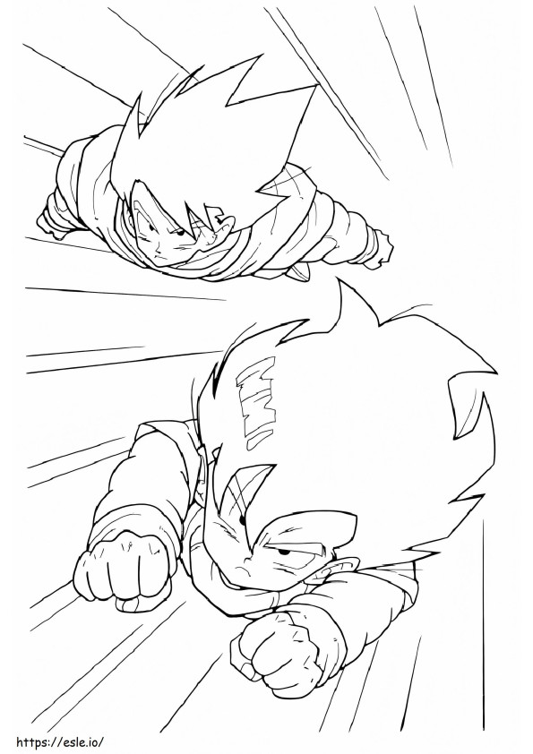 Goku und Gohan Dragon Ball Z ausmalbilder
