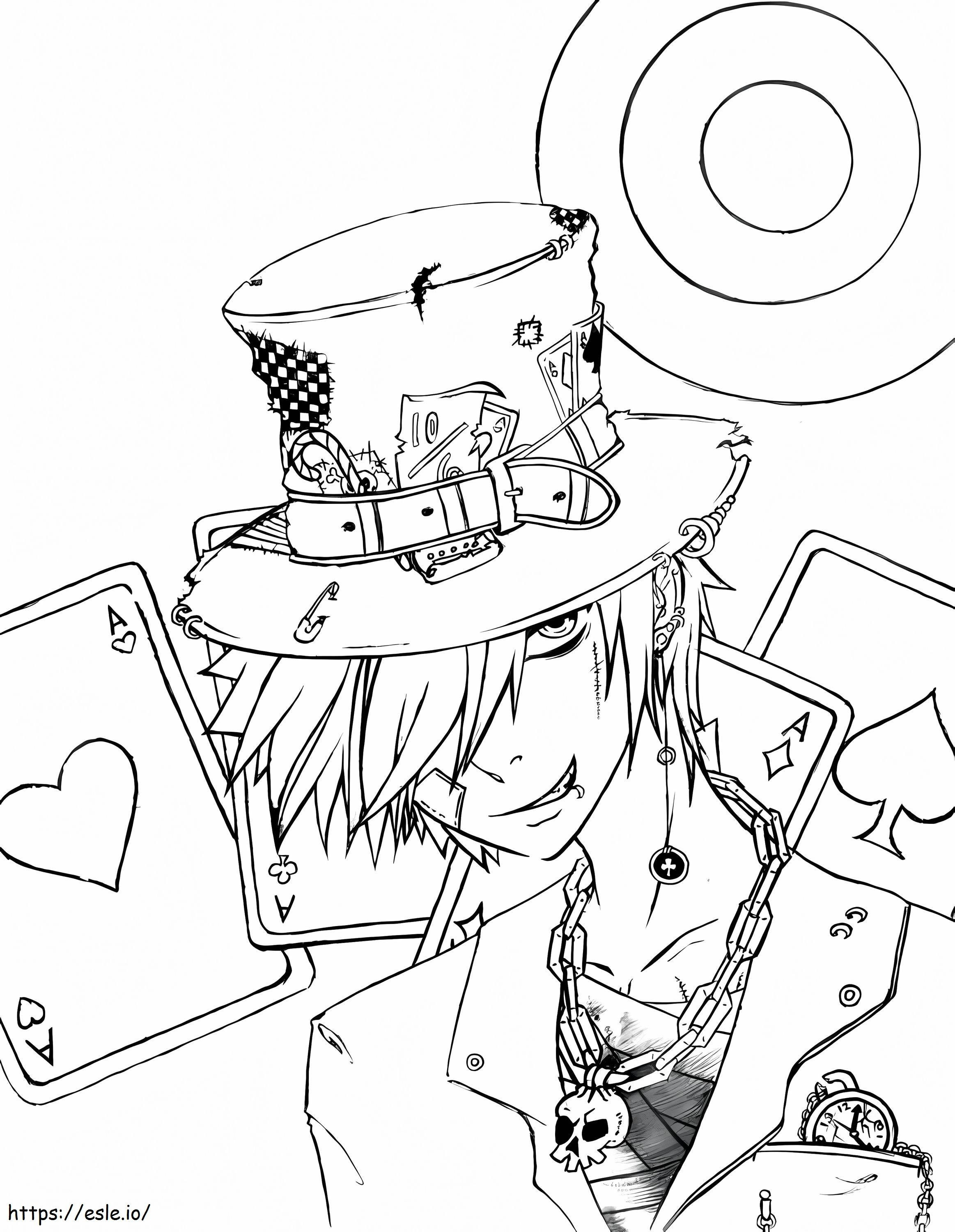 Magic Anime Boy coloring page
